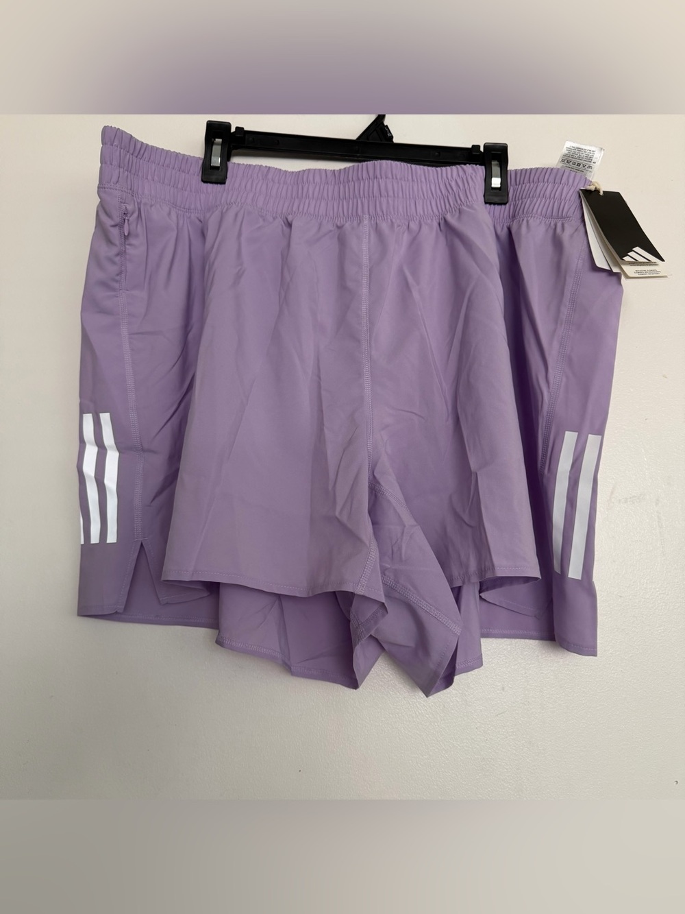 Adidas Women's Own the Run Lined Running Split Shorts Powder Plum Size 3X